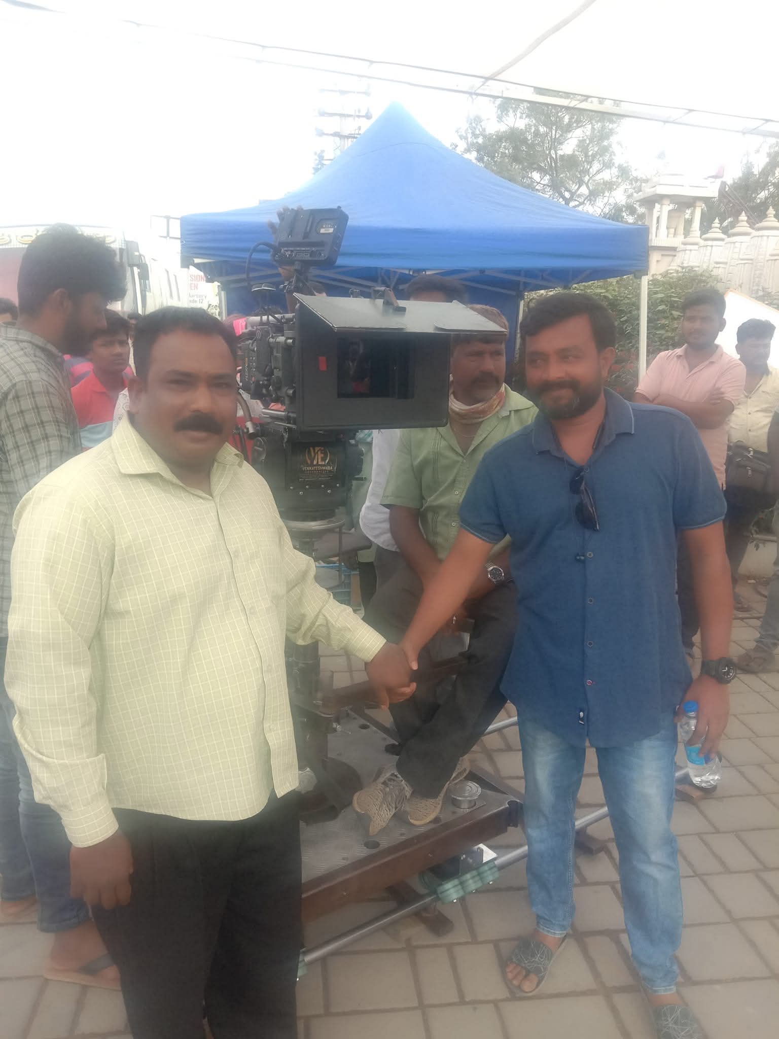 Arun Prabhakar working with a professional cinema camera on set